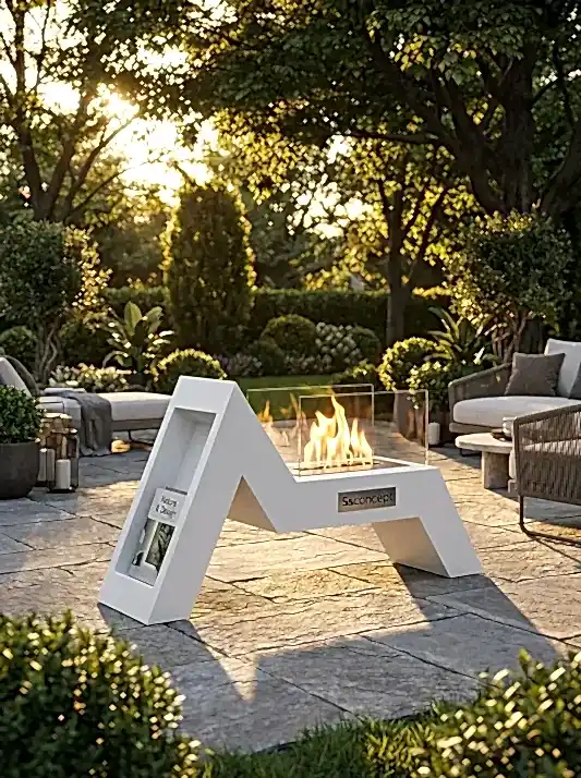 AngelFire Taşınabilir Şömine (Beyaz)