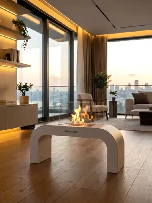 ArcFlame Taşınabilir Şömine (Beyaz)