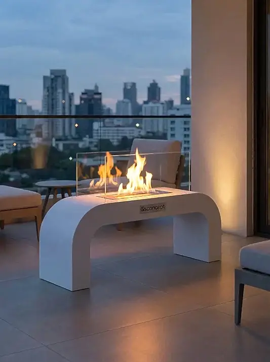 ArcFlame Taşınabilir Şömine (Beyaz)