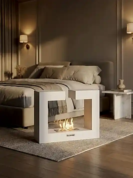 FrameFire Taşınabilir Şömine (Beyaz)