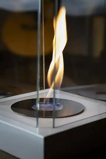 Masa Üstü Kare Şömine Beyaz