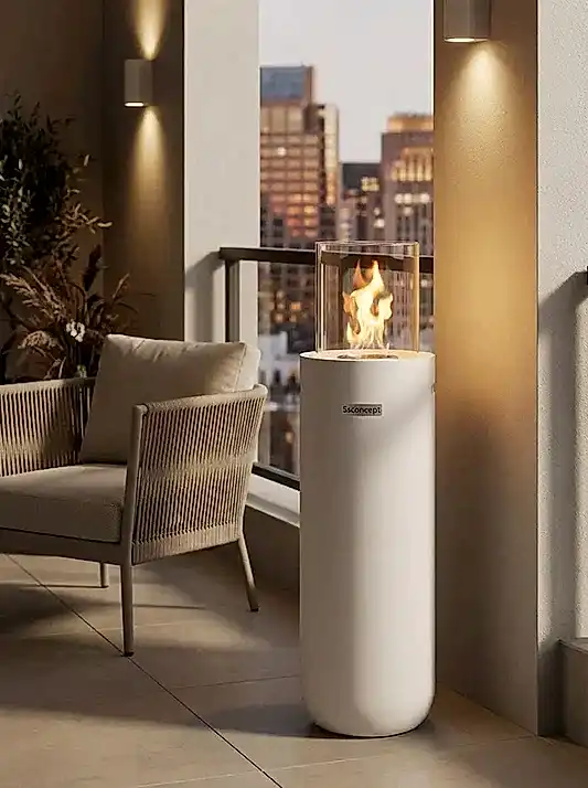 Torch A2 Taşınabilir Şömine (Beyaz)